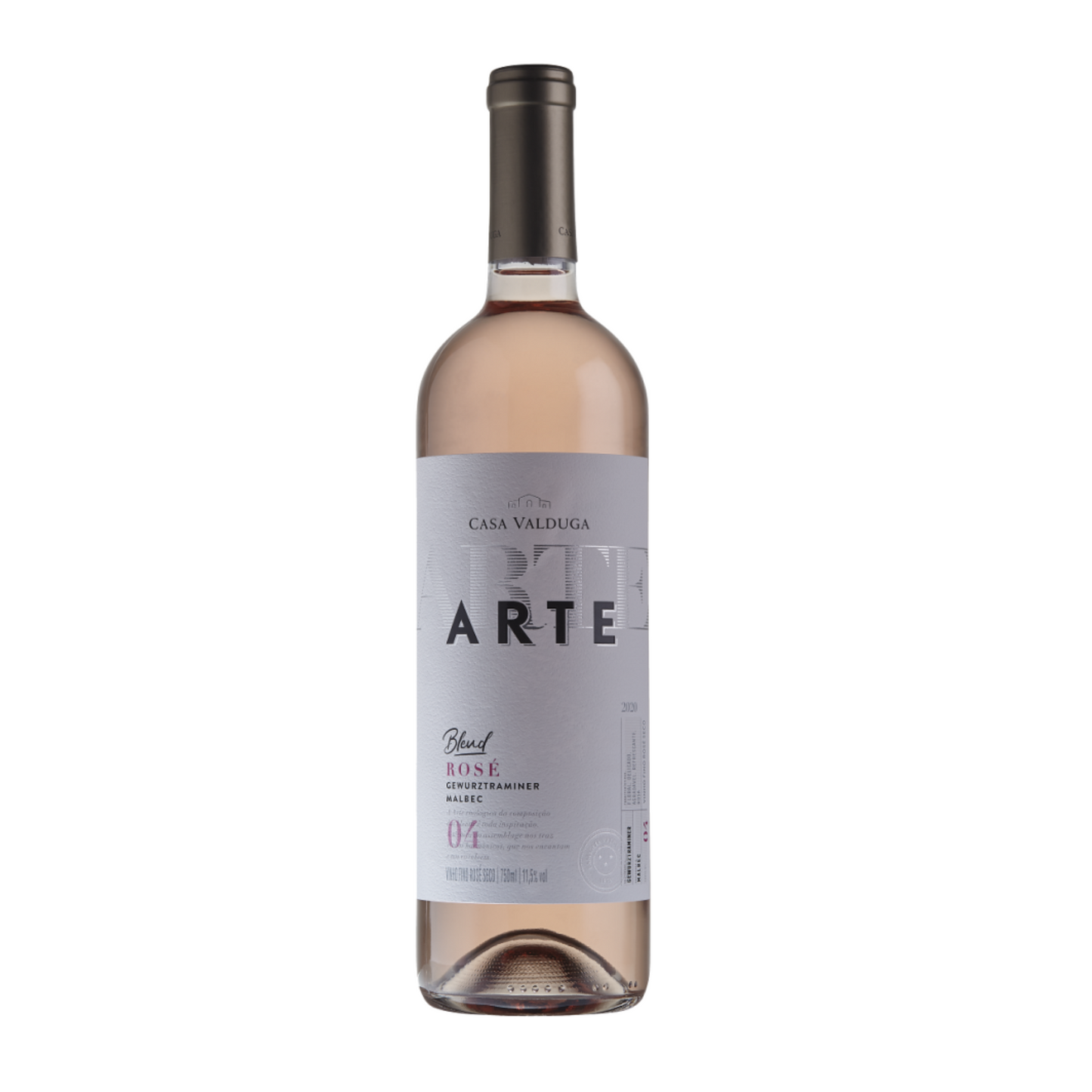 Vinho Rosé Seco - Casa Valduga Arte - Safra 2023 – Malbec e Gewurztraminer – 750ml