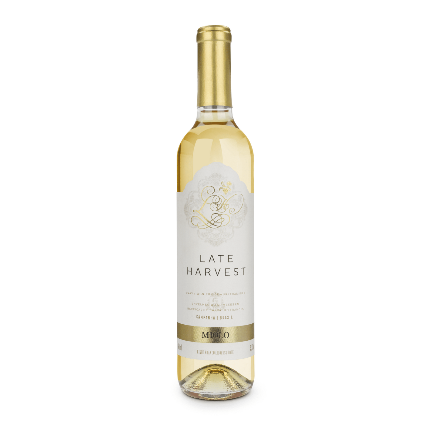 Vinho Licoroso Doce - Miolo Late Harvest - Safra 2018 – Viogner e Gewurztraminer – 500ml