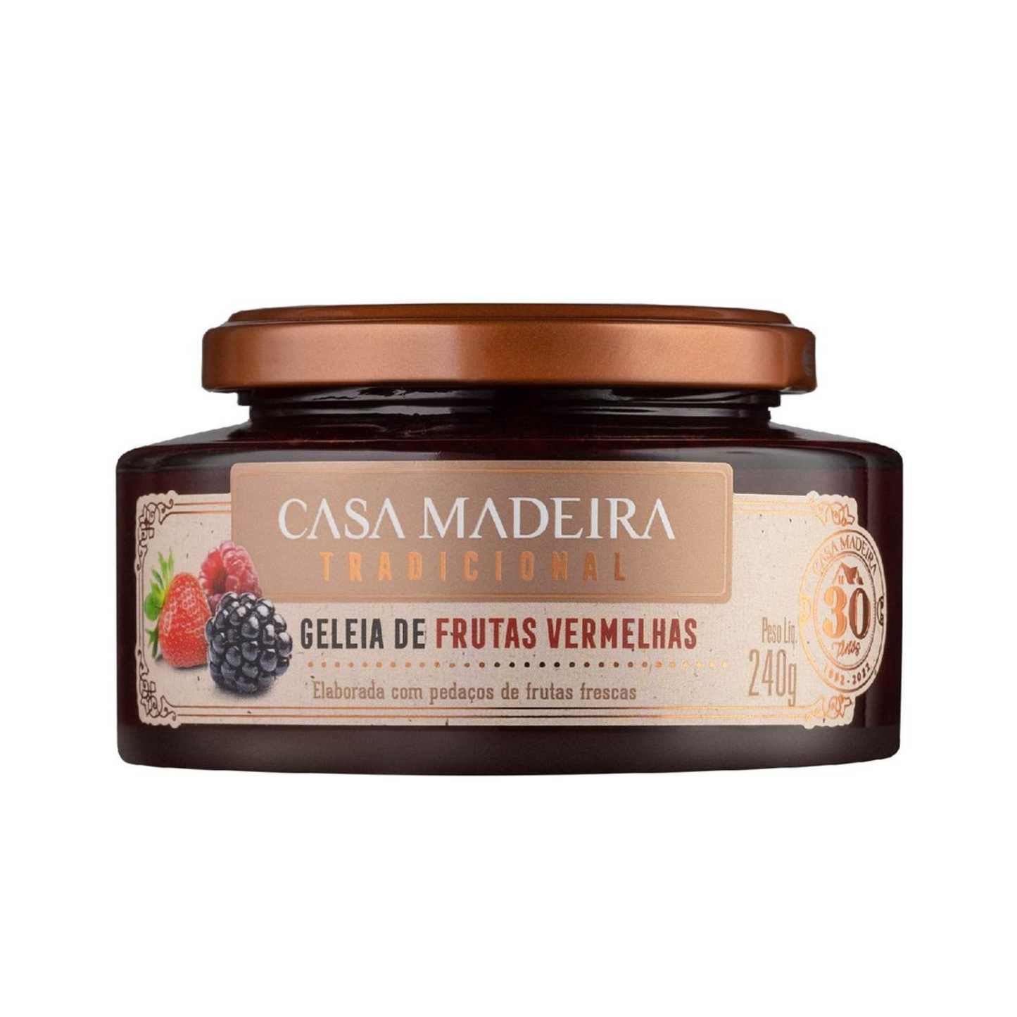 Geleia Tradicional de Frutas Vermelhas da Casa Madeira - 240g