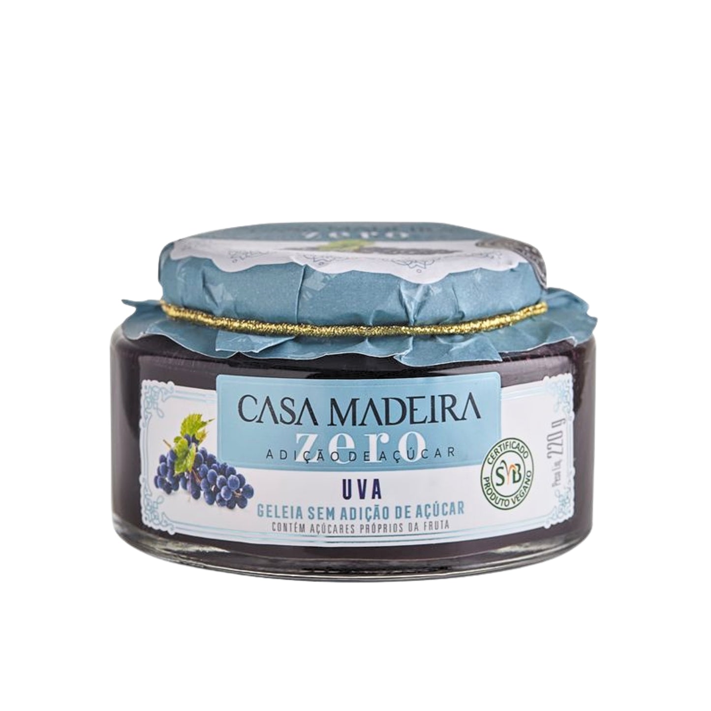 Geleia Zero de Uva da Casa Madeira 220g Paladeria