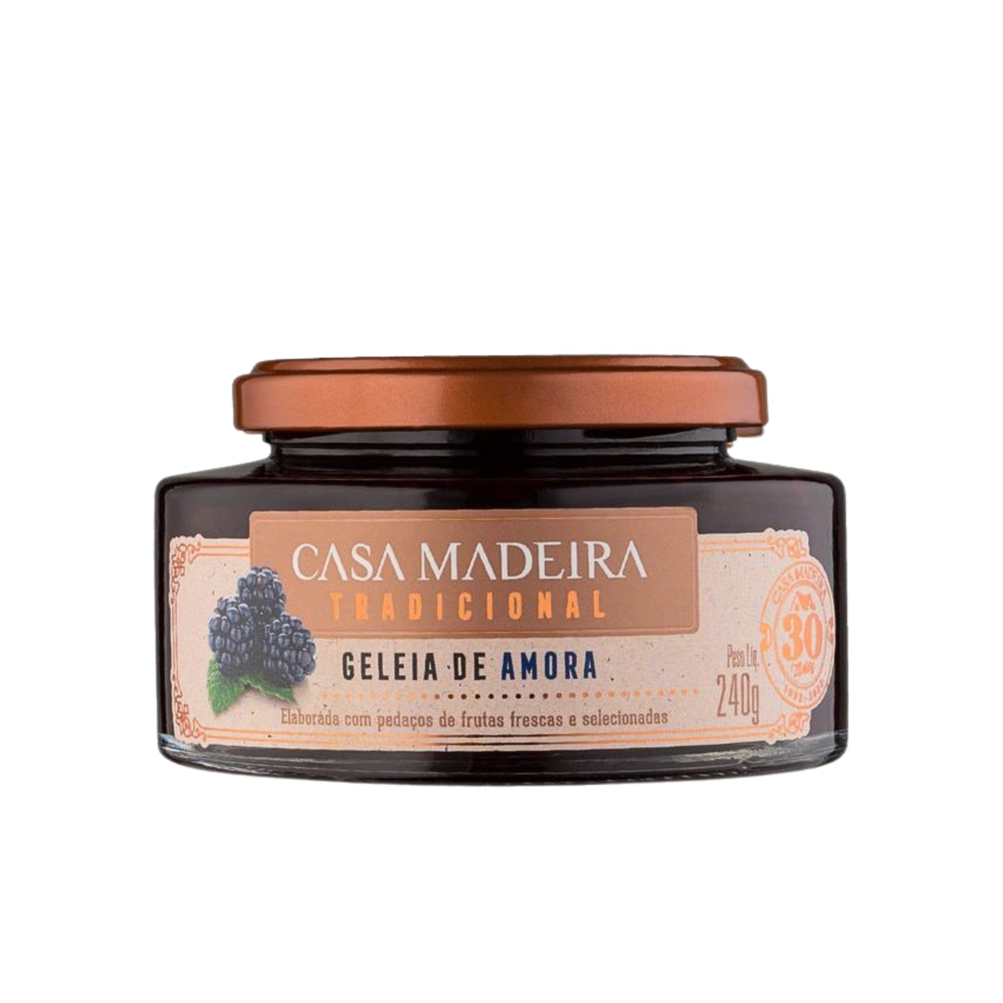 Geleia Tradicional de Amora da Casa Madeira 240g Paladeria