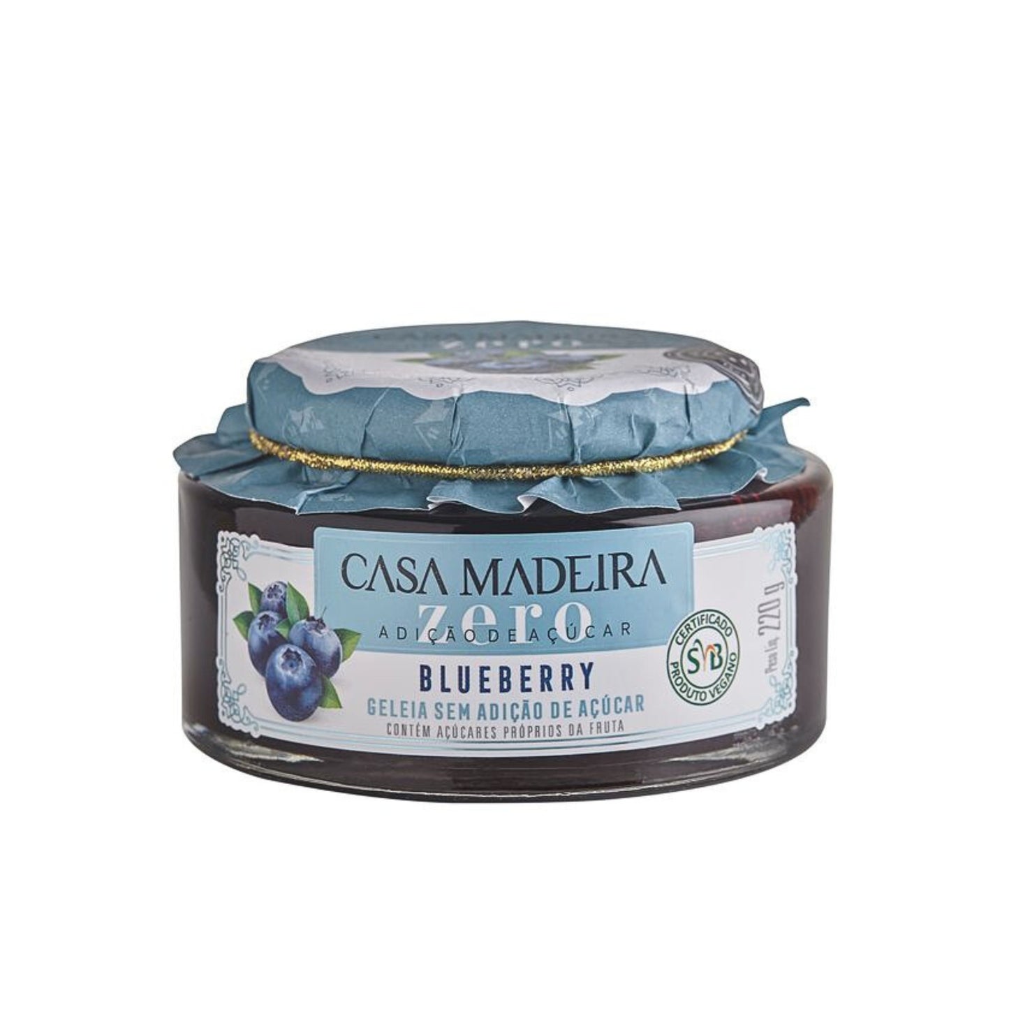 Geleia Zero Blueberry da Casa Madeira 220g Paladeria