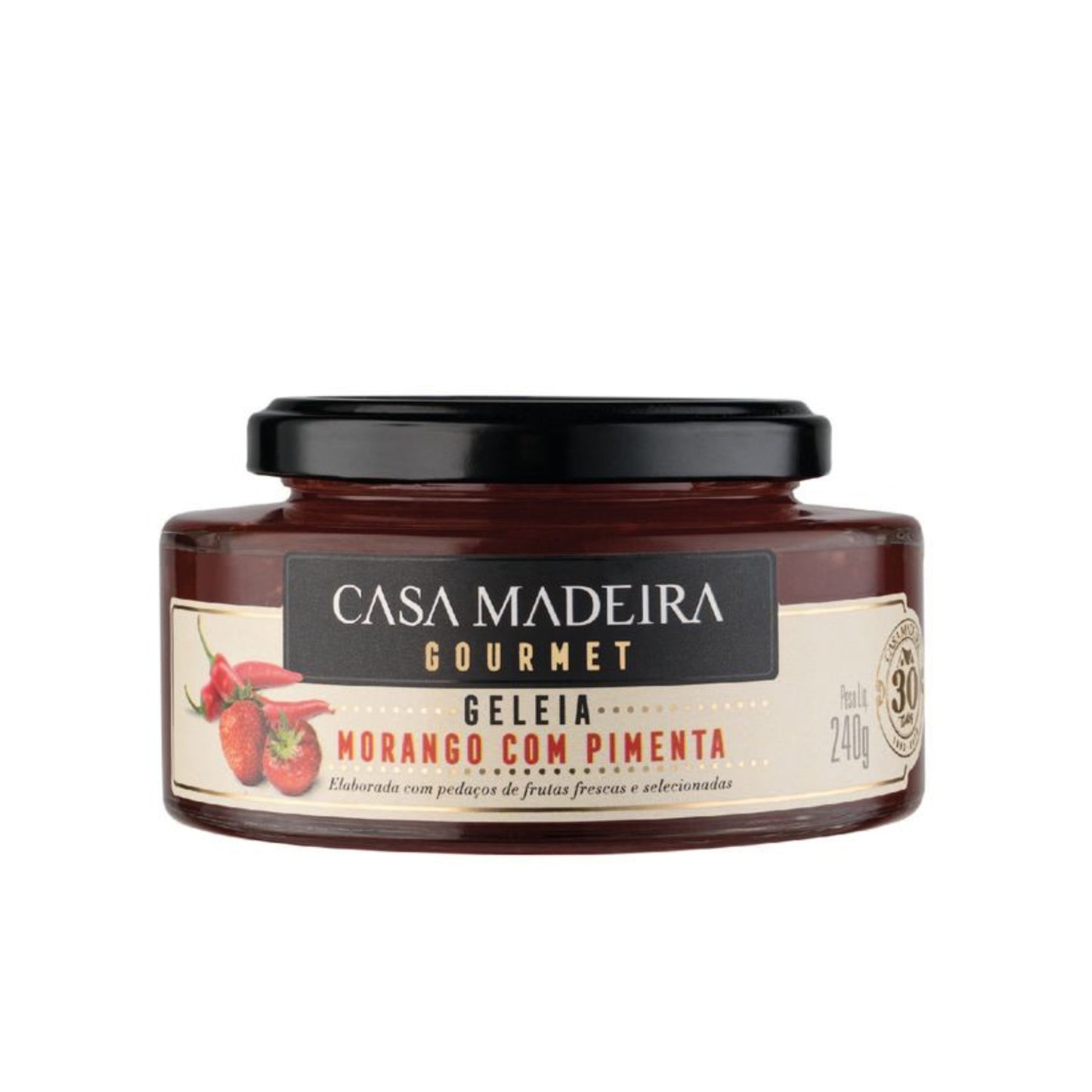 Geleia Gourmet de Morango com Pimenta da Casa Madeira 240g Paladeria
