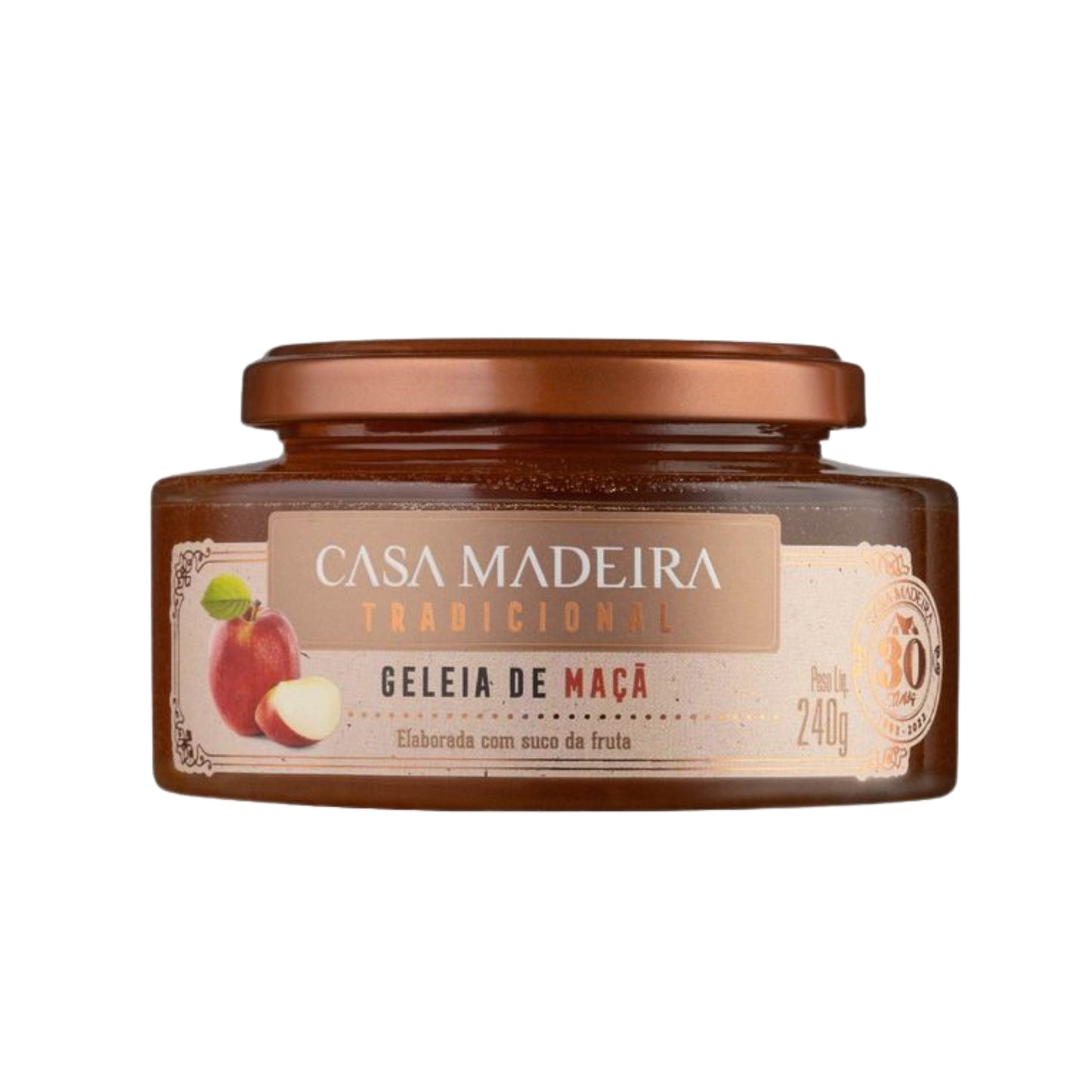 Geleia Tradicional de Maçã da Casa Madeira 240g Paladeria