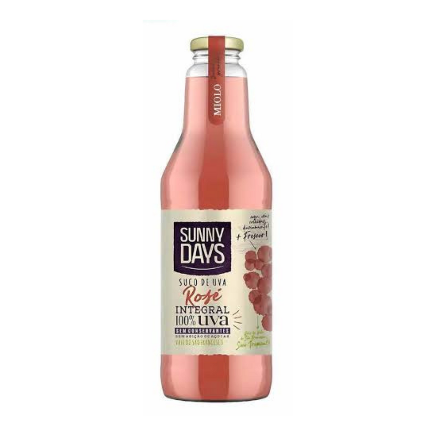 Suco de Uva Rosé Integral - Sunny Days - Miolo - 300ml